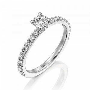 טבעות אירוסין: טבעת אירוסין יהלומים - 0.88 קראט RI0039.1.15.01