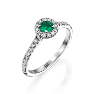 מתנות עד 10,000 ש״ח: טבעת דיאנה אמרלד יהלומים RI0055.1.10.08