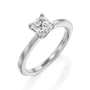 Women's Rings: Emerald-Cut Diamond Martini Engagement Ring - 1 Carat RI0122.1.17.01