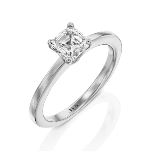 טבעות אירוסין: טבעת אירוסין יהלום בחיתוך אמרלד שיבוץ מרטיני - 1 קראט RI0122.1.17.01