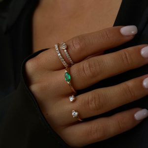 טבעות משובצות אבני חן: טבעת ג'ורדן אמרלד RI0140.5.09.27