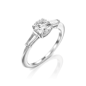 טבעות אירוסין: טבעת אירוסין יהלום טייפרים - 1.3 קראט RI0166.1.18.01