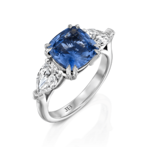 Passover Sale: Blue Sapphire & Diamond Ring RI0169.1.29.09