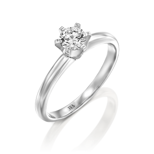Women's Rings: Six Prong Engagegment Diamond Ring - 0.4 Carat RI0421.1.04.01