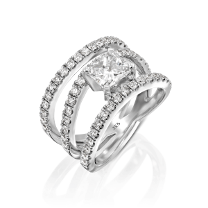 טבעות לאישה: טבעת שורות ויהלום מרכזי RI0707.1.20.01