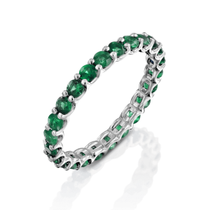 Gemstone Jewelry: Emerald Eternity Ring - 0.035 RI1041.1.15.27