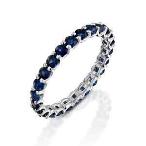 תכשיטים בשיבוץ ספירים כחולים: טבעת איטרניטי ספירים - 0.075 RI1041.1.20.28