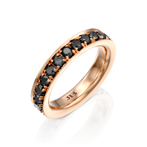 Men's Gold Jewelry: Black Diamond Eternity Ring - 0.11 RI1115.5.24.02