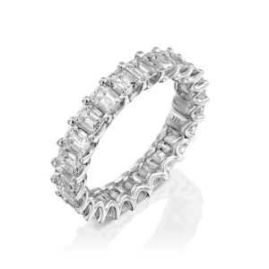 טבעות: טבעת איטרניטי יהלומים בחיתוך אמרלד - 0.15 RI1150.1.25.01