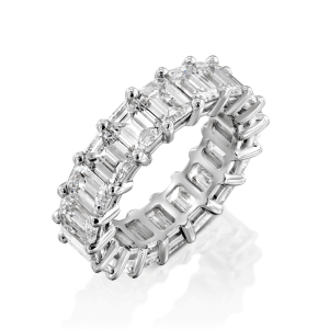 Eternity Rings: Emerald Cut Diamond Eternity Ring - 0.50 Carat RI1164.1.37.01