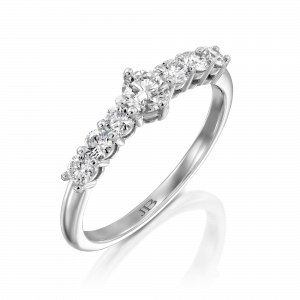 תכשיטים עד 10,000 ש"ח: טבעת 7 יהלומים RI1301.1.13.01