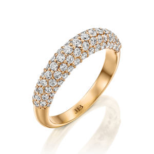 Women's Rings: 3 Row Half Eternity Diamond Ring RI1390.0.18.01