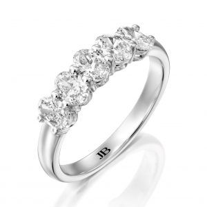 טבעות יהלומים: טבעת 5 יהלומים RI1650.1.17.01