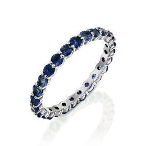 תכשיטים בשיבוץ ספירים כחולים: טבעת איטרניטי ספירים - 0.05 RI1702.1.18.28
