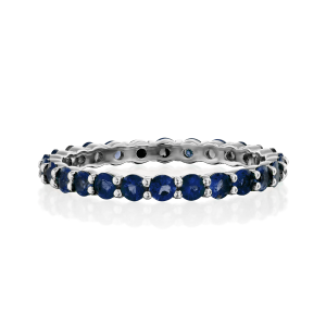 תכשיטים בשיבוץ ספירים כחולים: טבעת איטרניטי ספירים - 0.05 RI1702.1.18.28