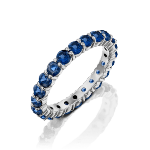 JB JEWELERS: טבעת איטרניטי ספירים כחולים - 0.12 RI1703.1.23.28