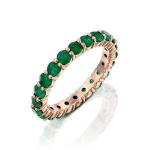 Gemstone Rings: Emerald Eternity Ring - 0.10 RI1704.5.20.27