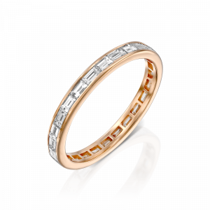 טבעות איטרניטי: טבעת איטרניטי יהלומים בחיתוך בגט - 0.035 RI1800.5.15.01