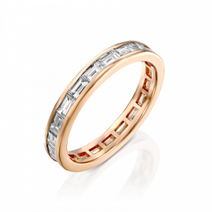 טבעת יהלומים איטרניטי בחיתוך בגט - 0.085