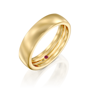 תכשיטי זהב לגבר: טבעת זהב רחבה קלאסית RI2009.0.01.26
