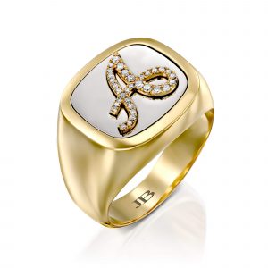 תכשיטי זהב לגבר: טבעת חותם A RI2305.7.03.01