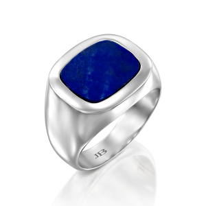 Men's Gold Jewelry: Lapis Lazuli Signet Ring RI2306.1.00.72