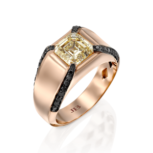 Signet Rings: 3 Carat Diamond Signet Ring RI2354.5.26.14