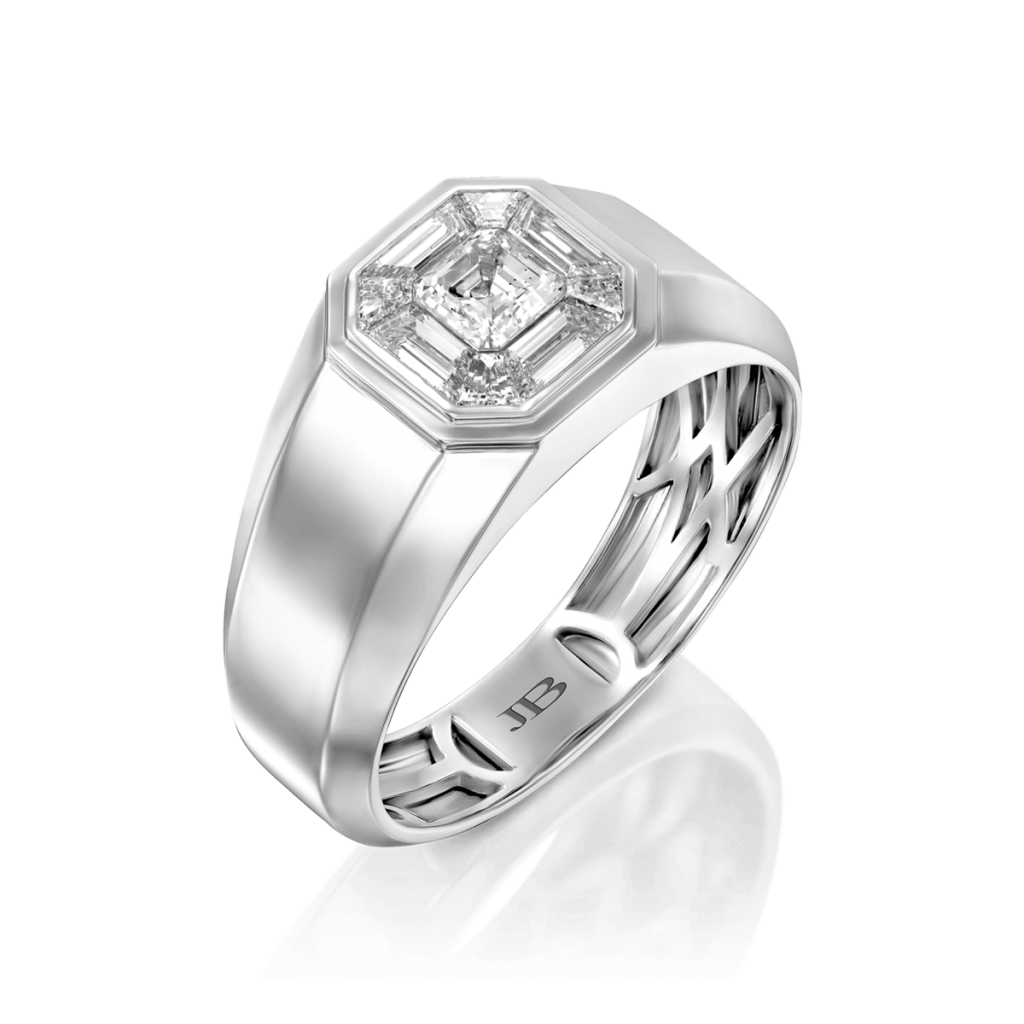 טבעת חותם יהלומים