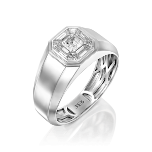 Men's Gold Jewelry: Diamond Signet Ring RI2406.1.17.01
