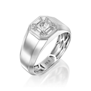 JB JEWELERS: Diamond Signet Ring RI2406.1.17.01