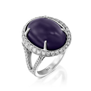 Outlet - Final Sale: טבעת אמטיסט ויהלומים RI2620.1.40.12