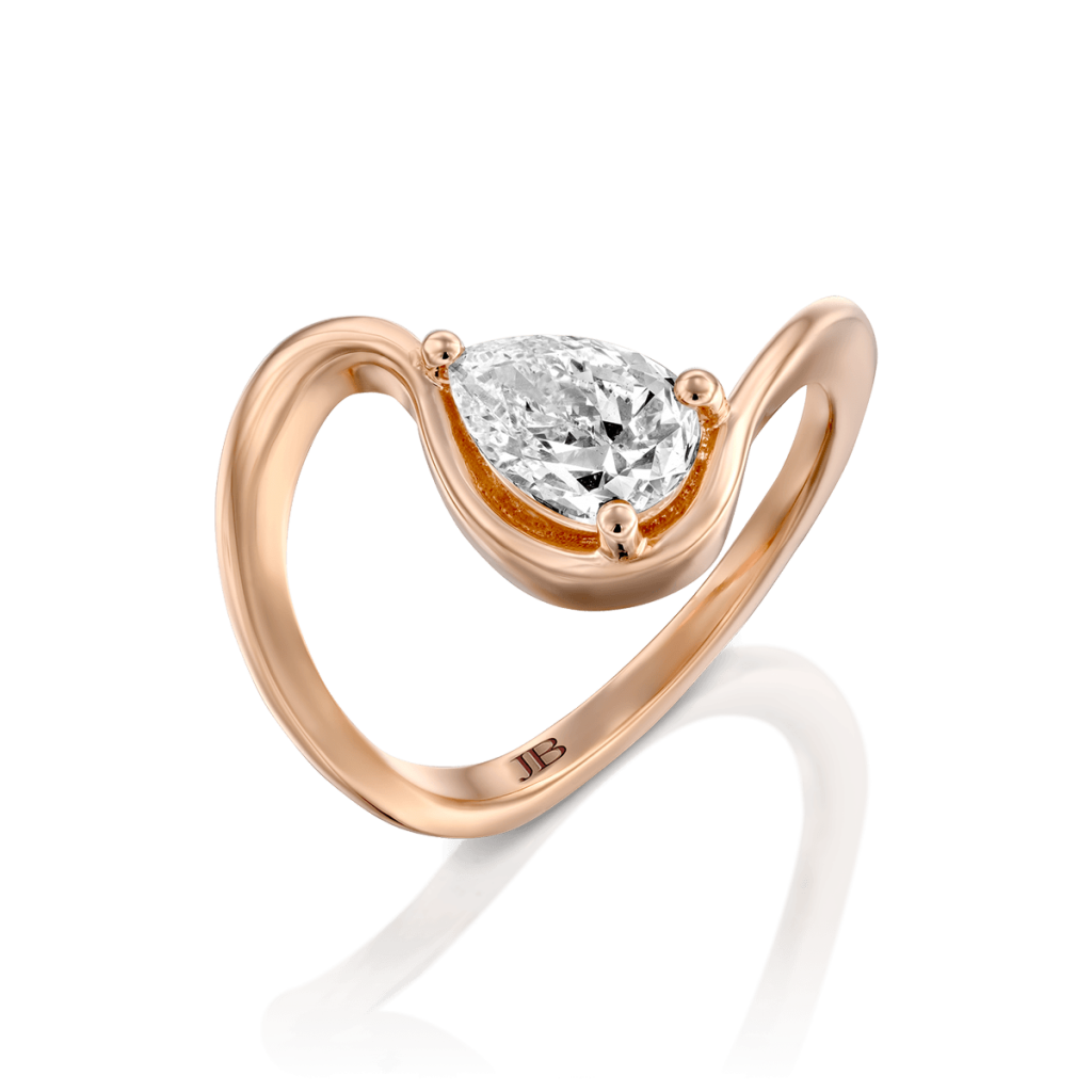 טבעת יהלום טיפה שביל הנצח - 1 קראט