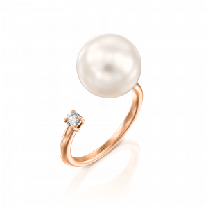 Gifts for New Moms: Pearl & Diamond Ring RI3730.5.02.01