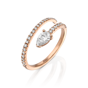 מתנות עד 10,000 ש״ח: טבעת טוויסט יהלום טיפה RI3740.5.13.01