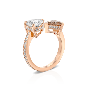טבעות: טבעת פתוחה לב טיפה יהלומים RI3781.5.27.54