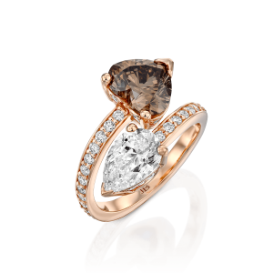 JB: Heart & Pear Shape Diamond Ring RI3782.5.27.54