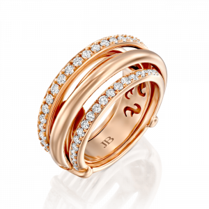 טבעות יהלומים: טבעת שורות יהלומים RI5001.5.15.01