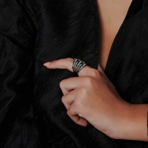טבעות לאישה: טבעת סברה שחורה יהלומים RI5305.2.19.01