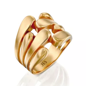 18K Gold Jewelry: 4 Row Sabra Ring RI5306.5.00.00