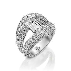 Women's Rings: 2 CT Emerald Cut Diamond Ring RI6041.1.30.01