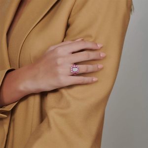 Gemstone Rings: Pink Sapphires Diamond Ring RI6056.5.26.10