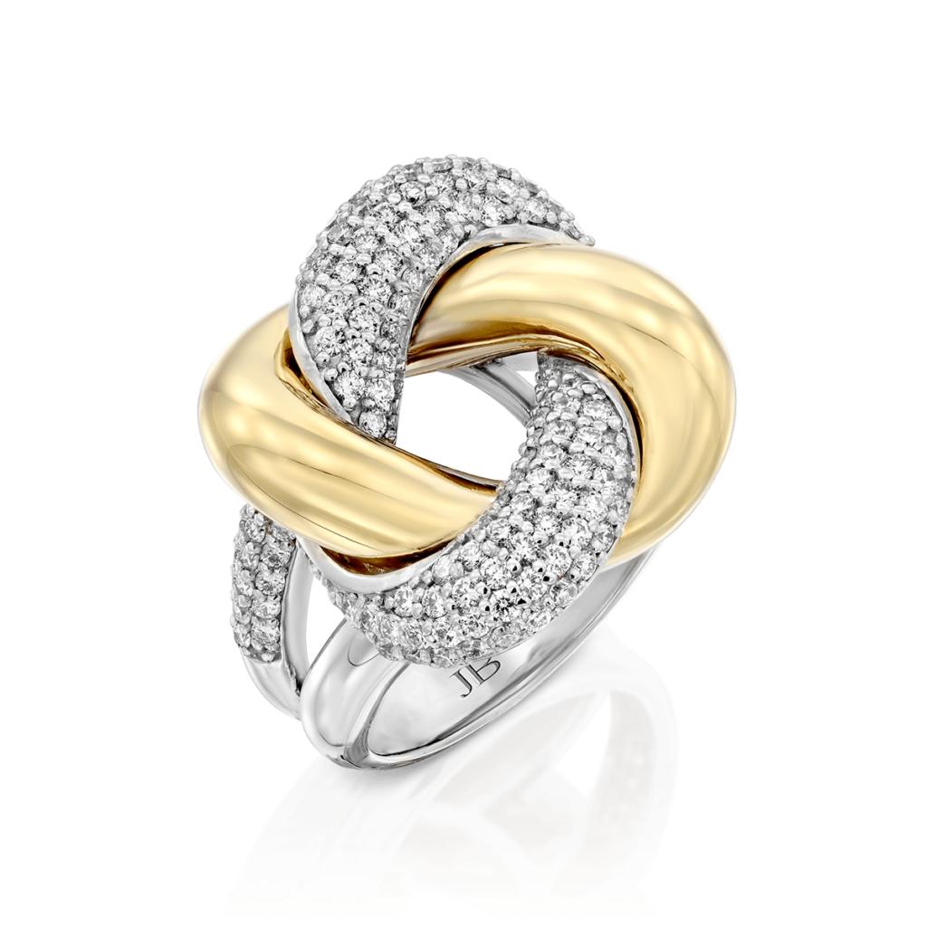 JB: טבעת צמה זהב ויהלומים RI6068.7.18.01