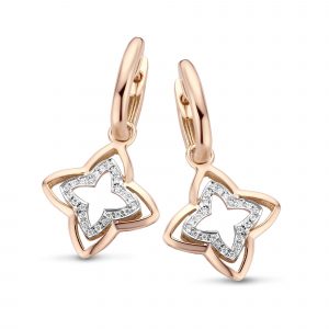 Diamond Earrings: Seuol Flower 7095 Earrings TE7095D(2P)