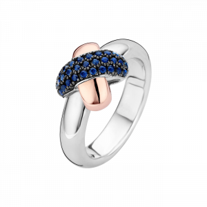 תכשיטים בשיבוץ ספירים כחולים: טבעת קיסס 1081 TM1081LS(2P)